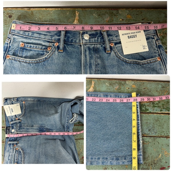 Abercrombie and Fitch Rigid Denim The Baggy Jean Size W32 L30 NWT 90’s Grunge - Picture 16 of 16